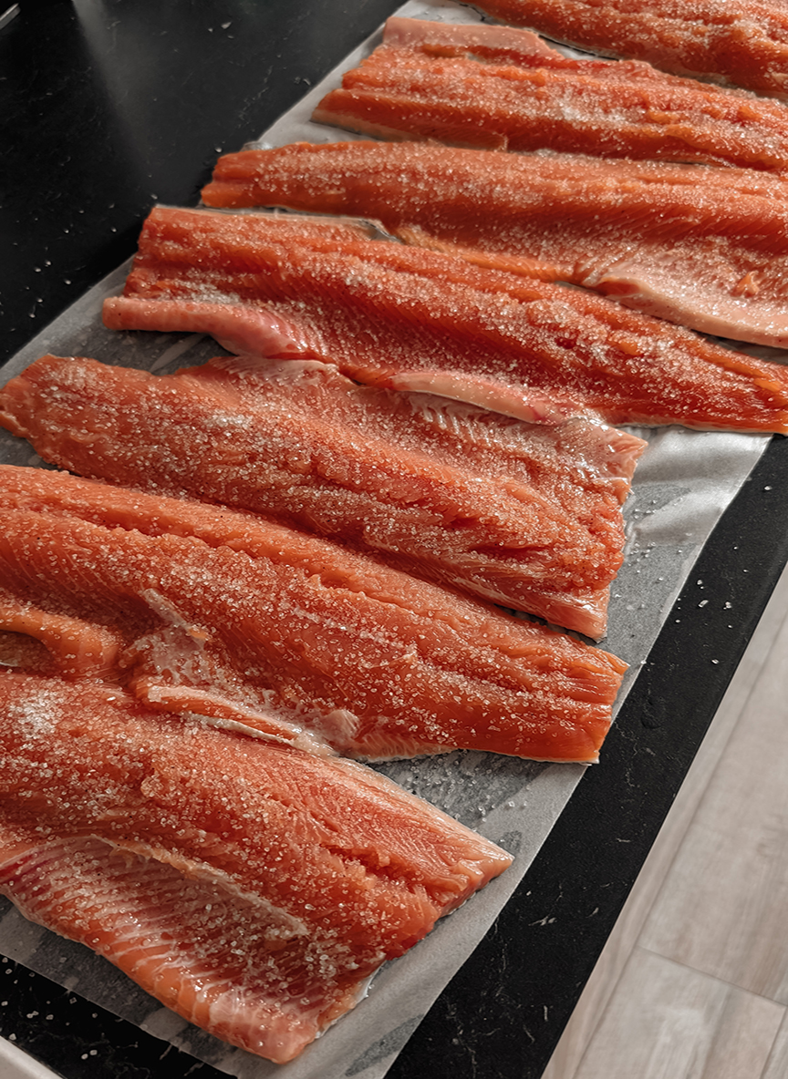 форель с солью